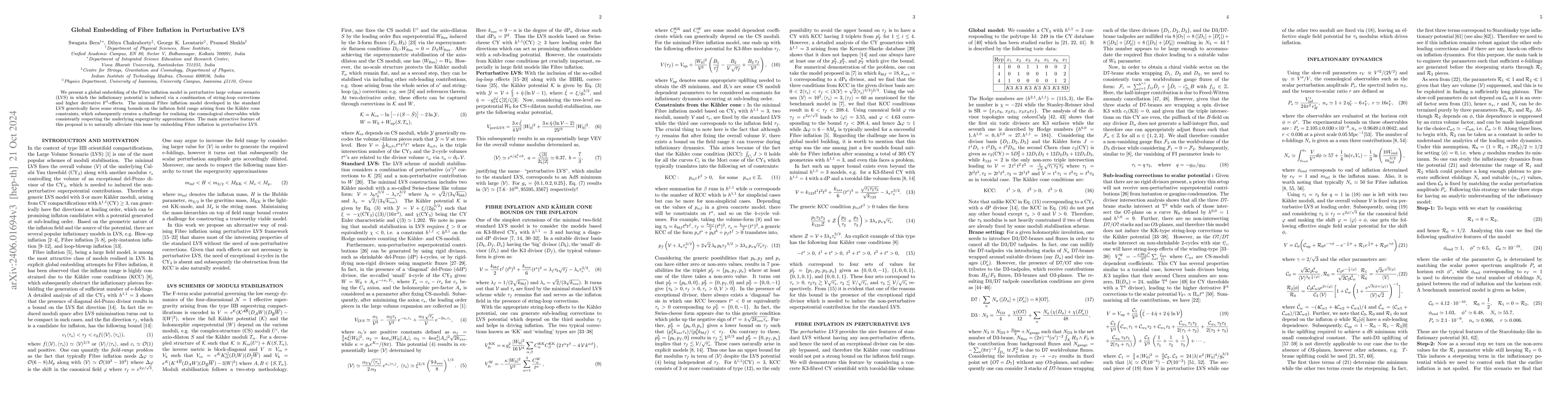 Thumbnail for Global Embedding of Fibre Inflation in Perturbative LVS