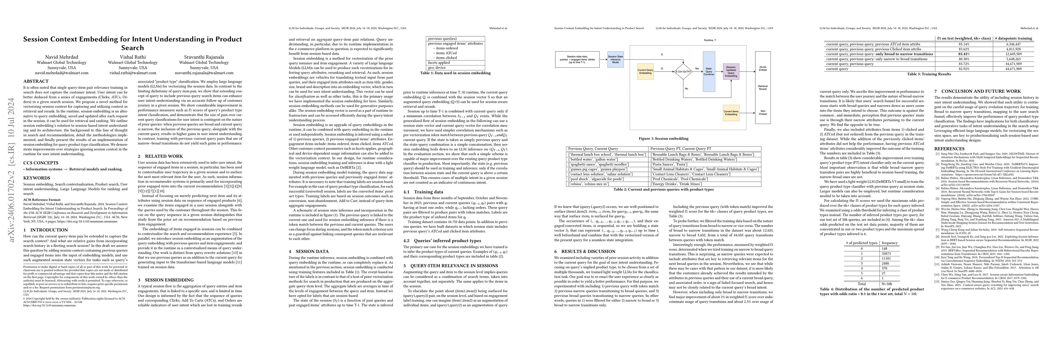 Thumbnail for Session Context Embedding for Intent Understanding in Product Search