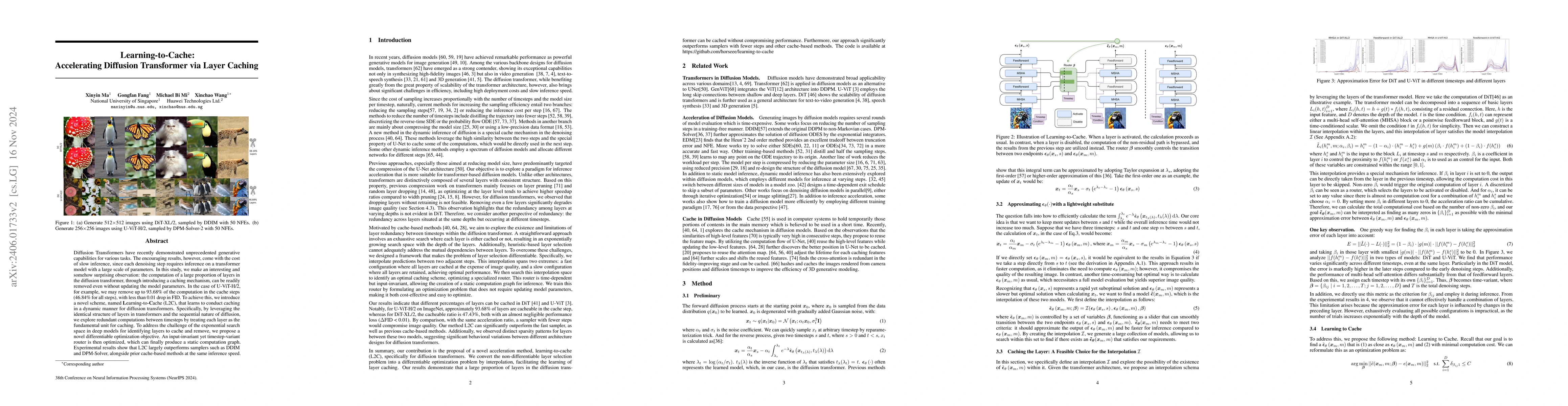 Thumbnail for Learning-to-Cache: Accelerating Diffusion Transformer via Layer Caching