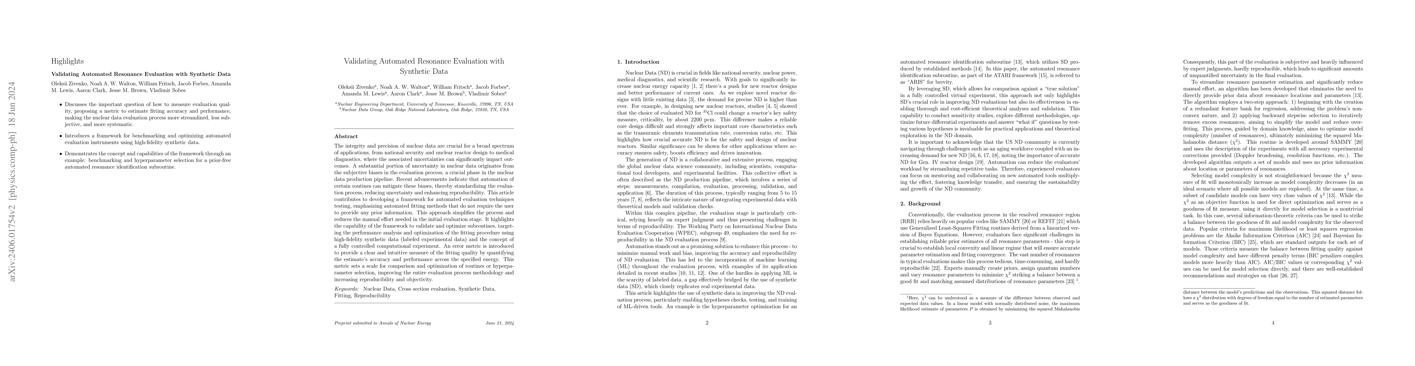 Thumbnail for Validating Automated Resonance Evaluation with Synthetic Data