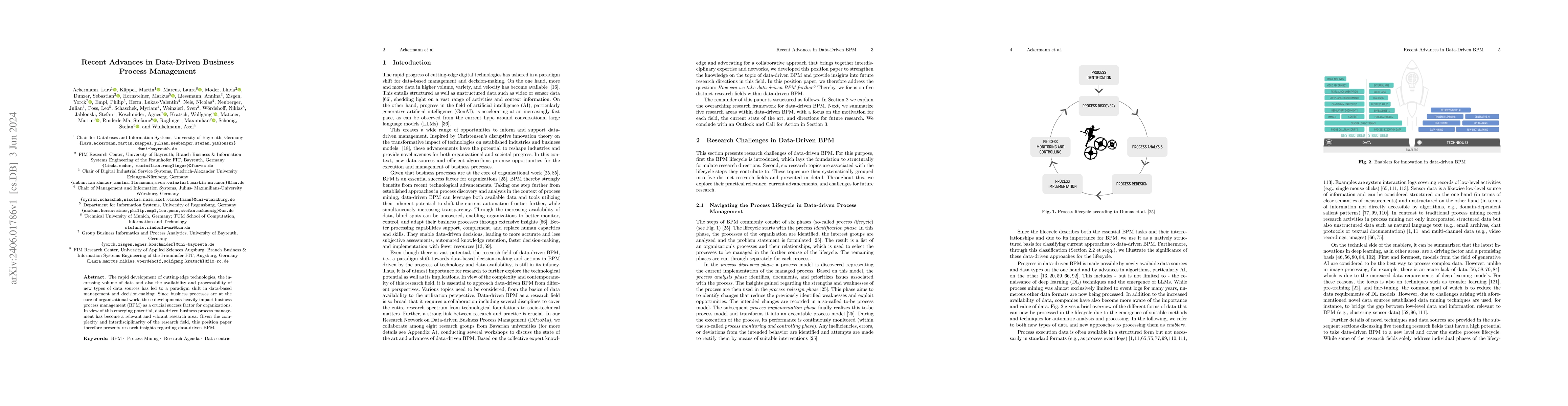 Thumbnail for Recent Advances in Data-Driven Business Process Management
