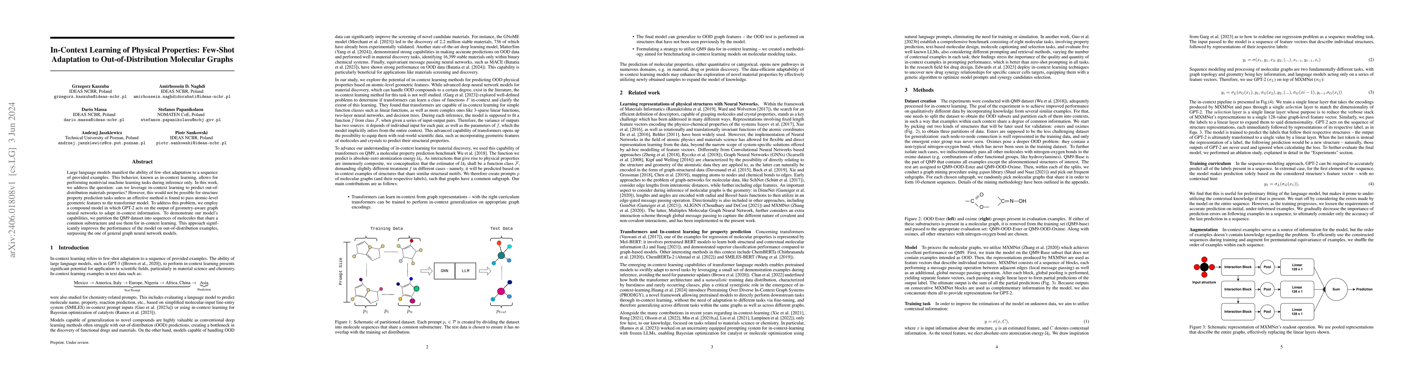 Thumbnail for In-Context Learning of Physical Properties: Few-Shot Adaptation to
  Out-of-Distribution Molecular Graphs