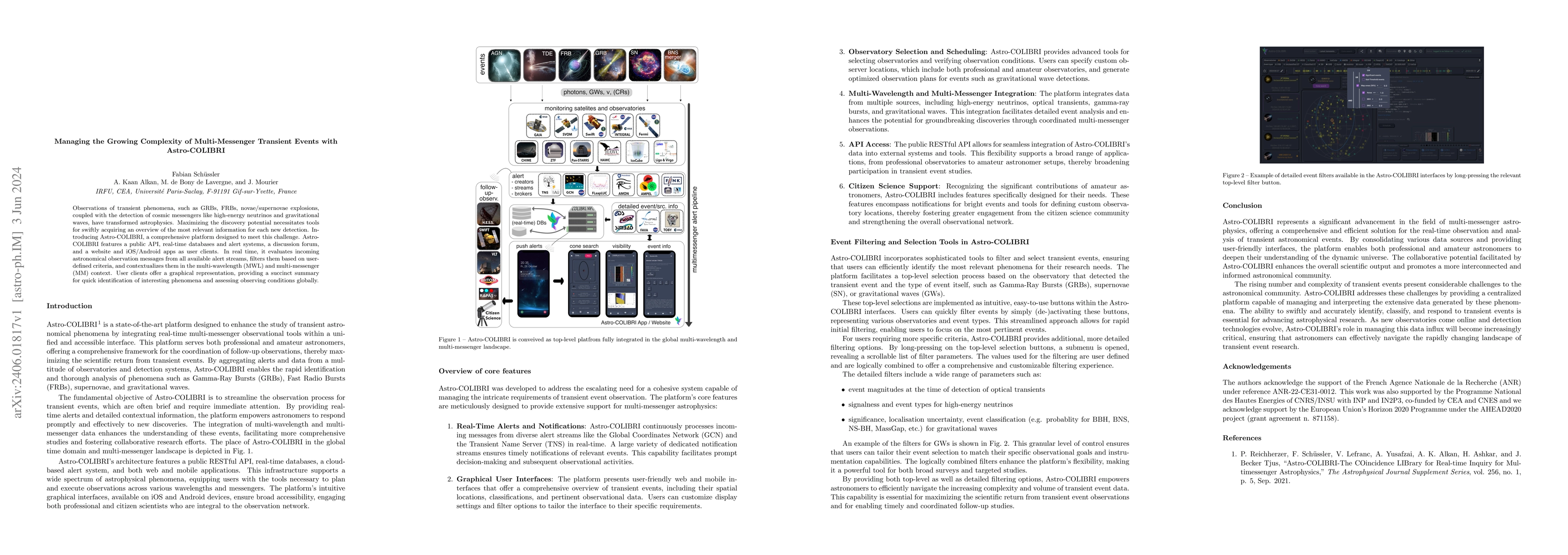Thumbnail for Managing the Growing Complexity of Multi-Messenger Transient Events with
  Astro-COLIBRI