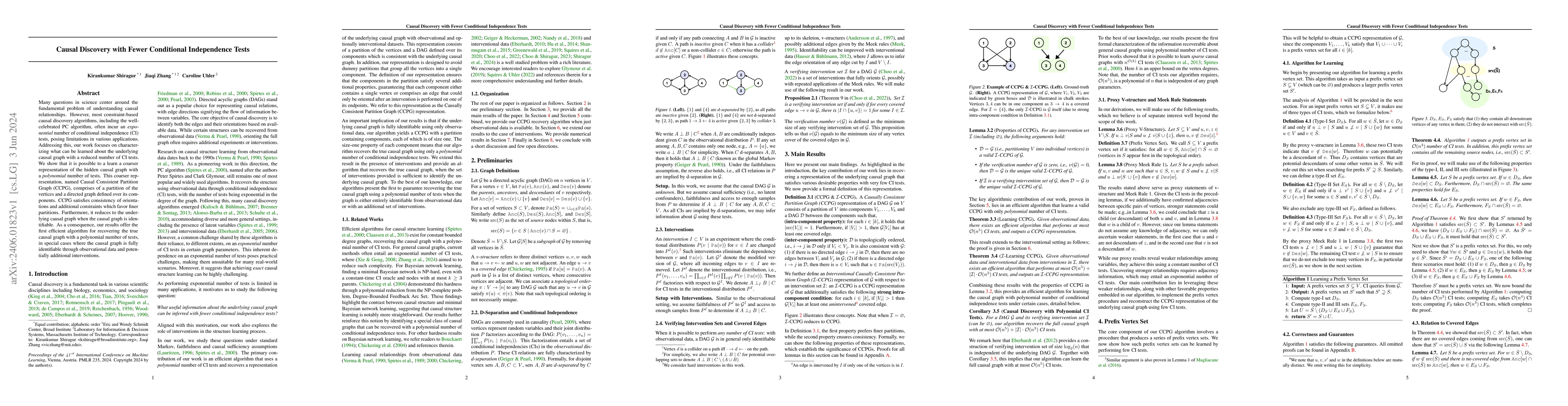 Thumbnail for Causal Discovery with Fewer Conditional Independence Tests