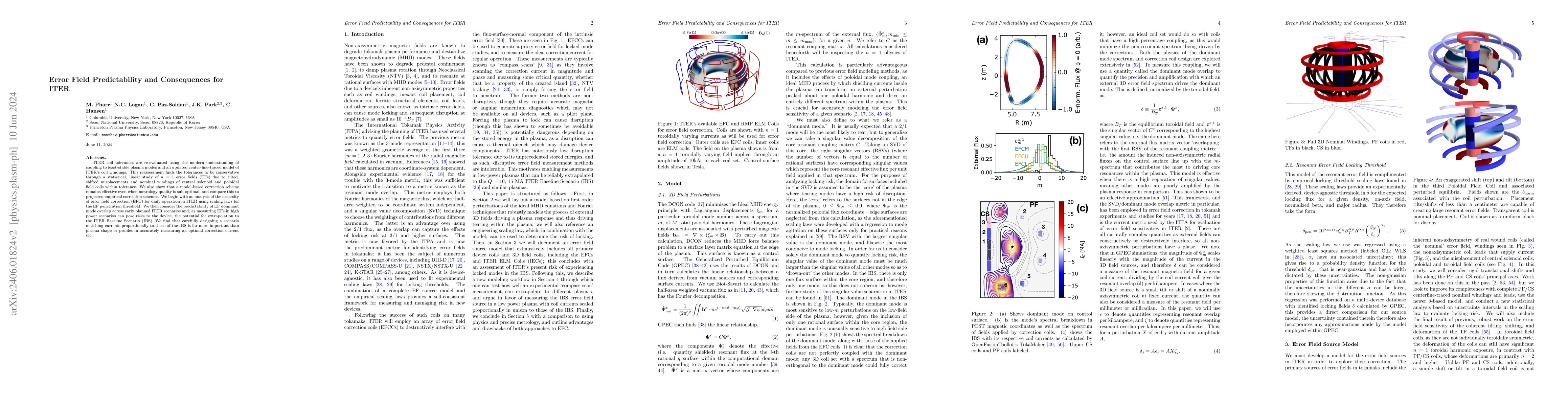 Thumbnail for Error Field Predictability and Consequences for ITER