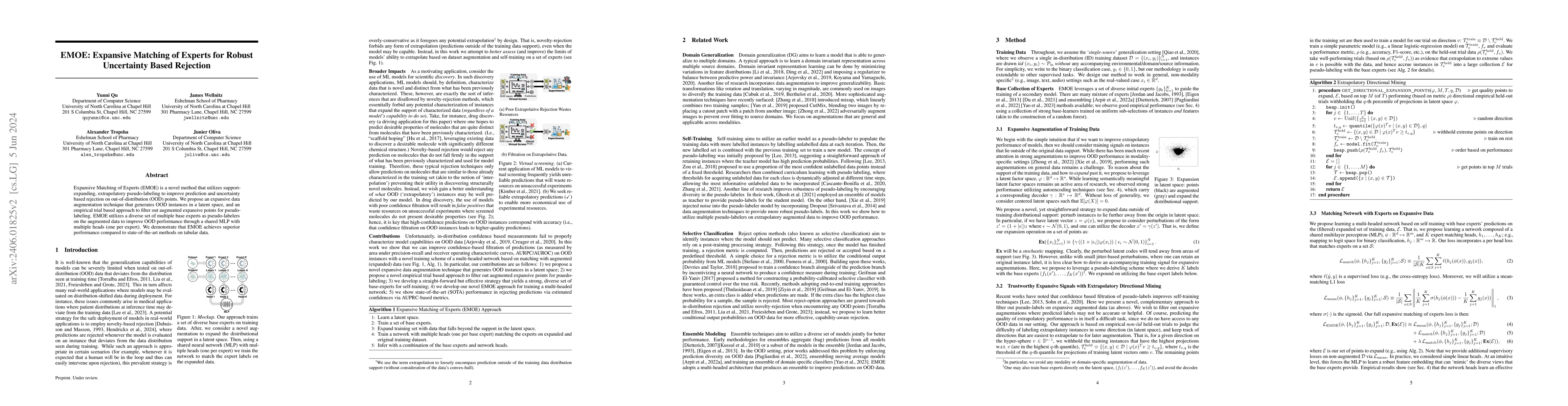 Thumbnail for EMOE: Expansive Matching of Experts for Robust Uncertainty Based
  Rejection