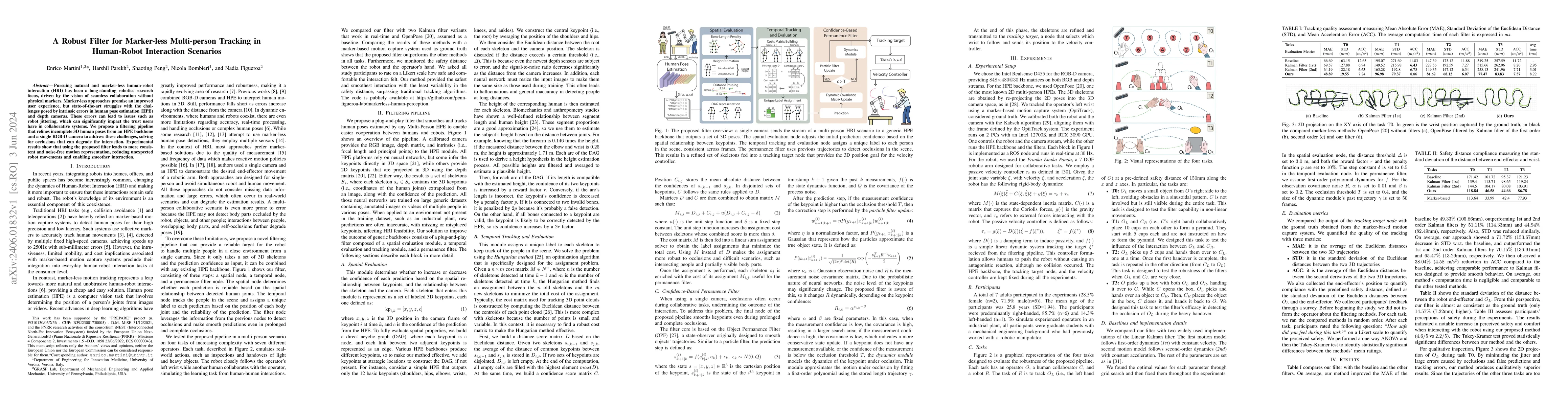 Thumbnail for A Robust Filter for Marker-less Multi-person Tracking in Human-Robot
  Interaction Scenarios