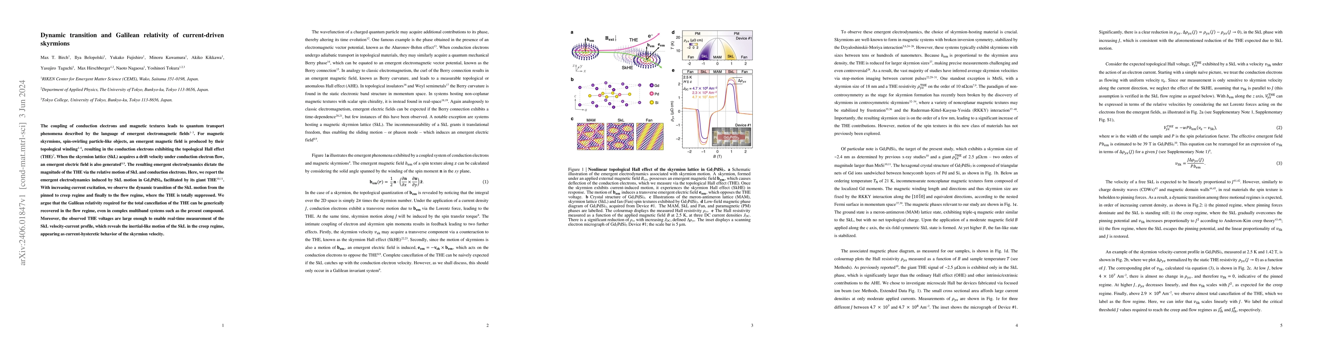 Thumbnail for Dynamic transition and Galilean relativity of current-driven skyrmions