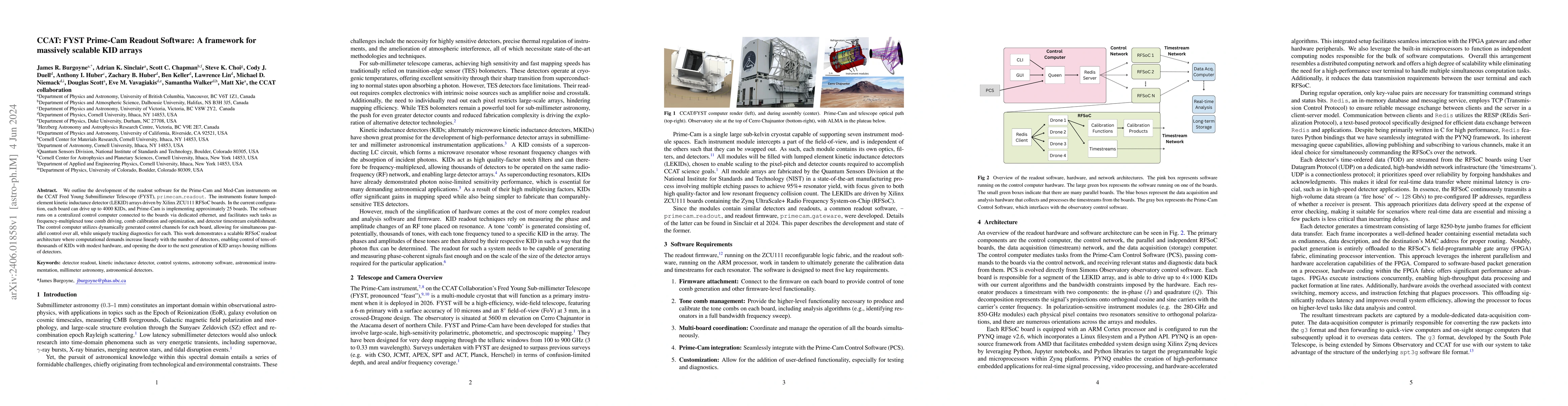 Thumbnail for CCAT: FYST Prime-Cam Readout Software: A framework for massively
  scalable KID arrays