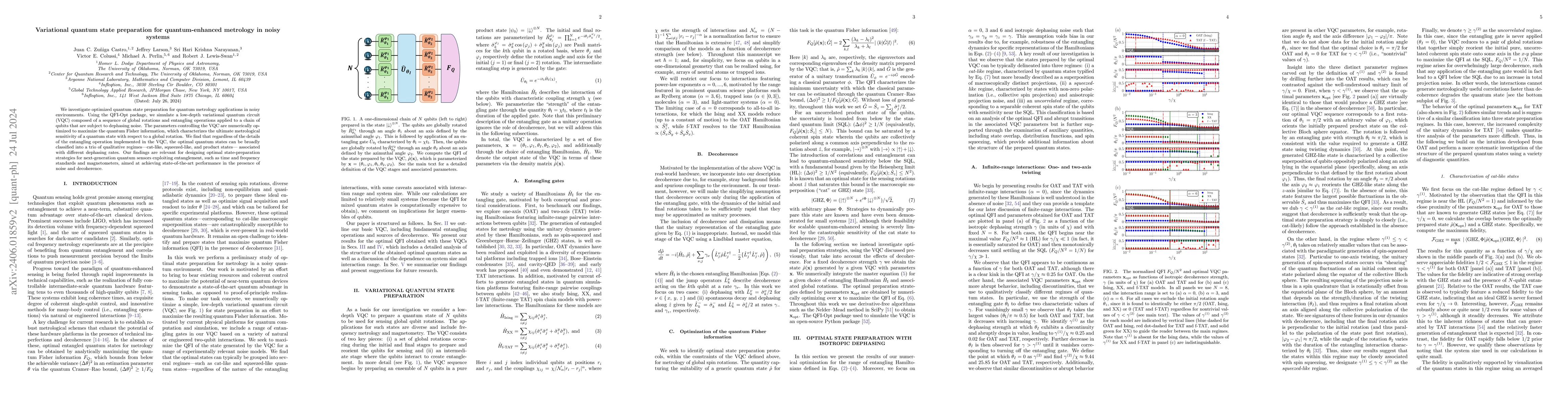 Thumbnail for Variational quantum state preparation for quantum-enhanced metrology in
  noisy systems