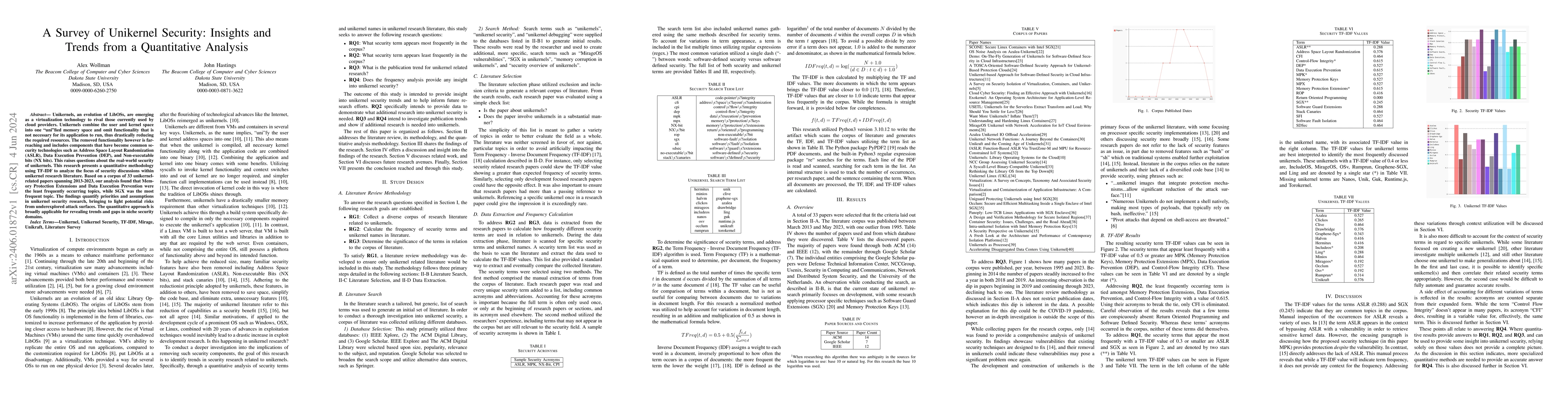 Thumbnail for A Survey of Unikernel Security: Insights and Trends from a Quantitative
  Analysis