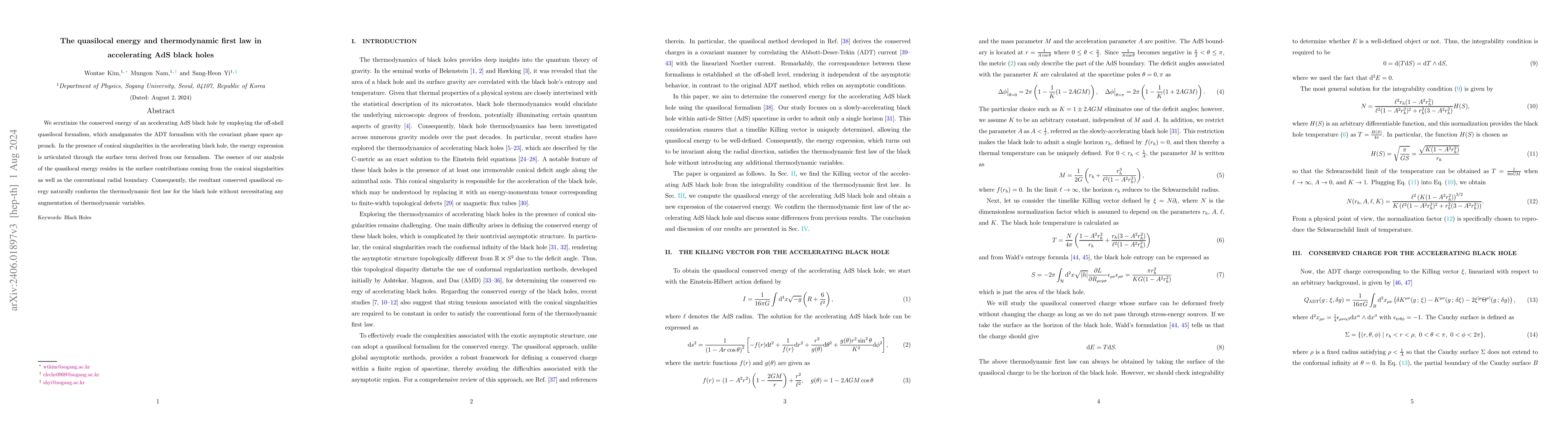 Thumbnail for The quasilocal energy and thermodynamic first law in accelerating AdS
  black holes