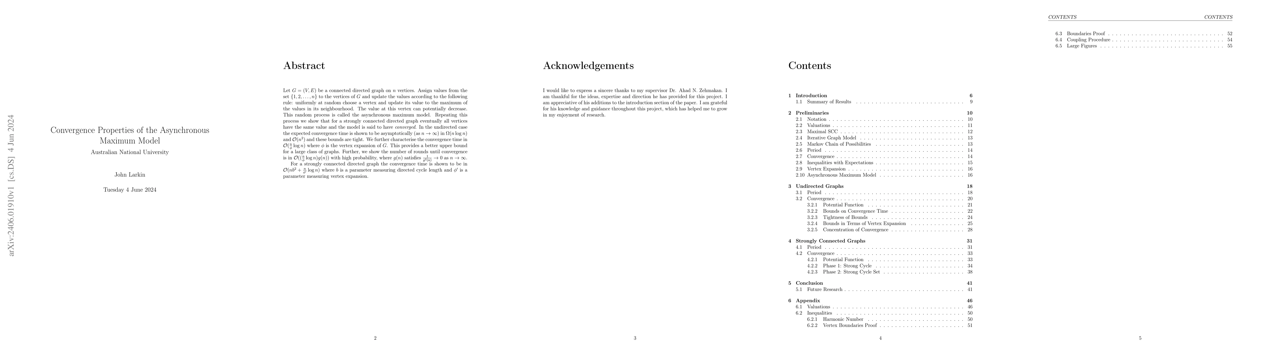Thumbnail for Convergence Properties of the Asynchronous Maximum Model