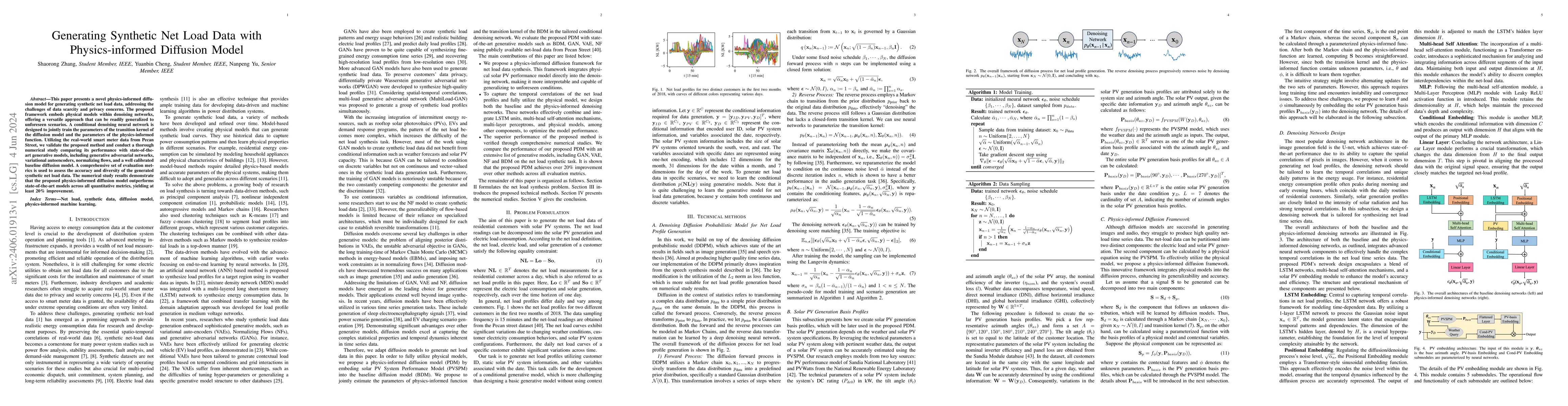Thumbnail for Generating Synthetic Net Load Data with Physics-informed Diffusion Model