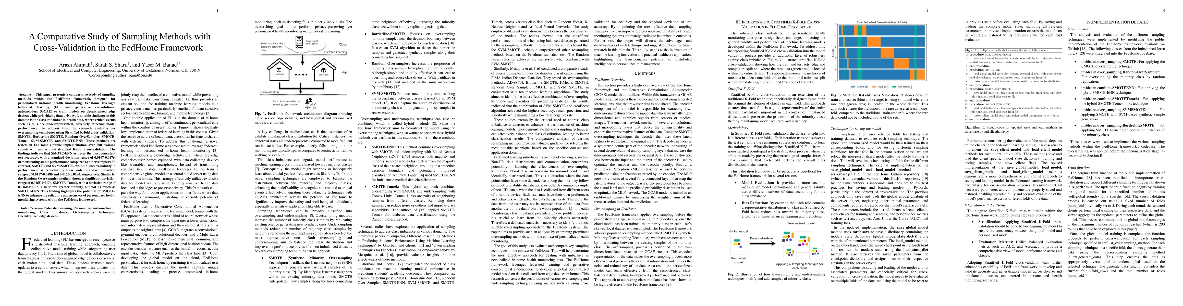 Thumbnail for A Comparative Study of Sampling Methods with Cross-Validation in the
  FedHome Framework