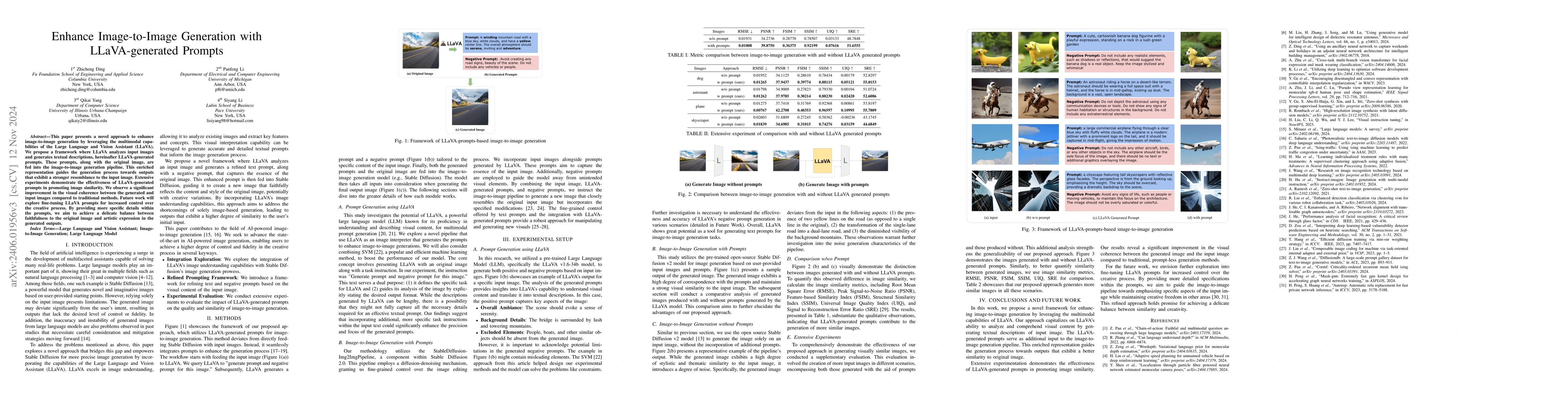 Thumbnail for Enhance Image-to-Image Generation with LLaVA Prompt and Negative Prompt