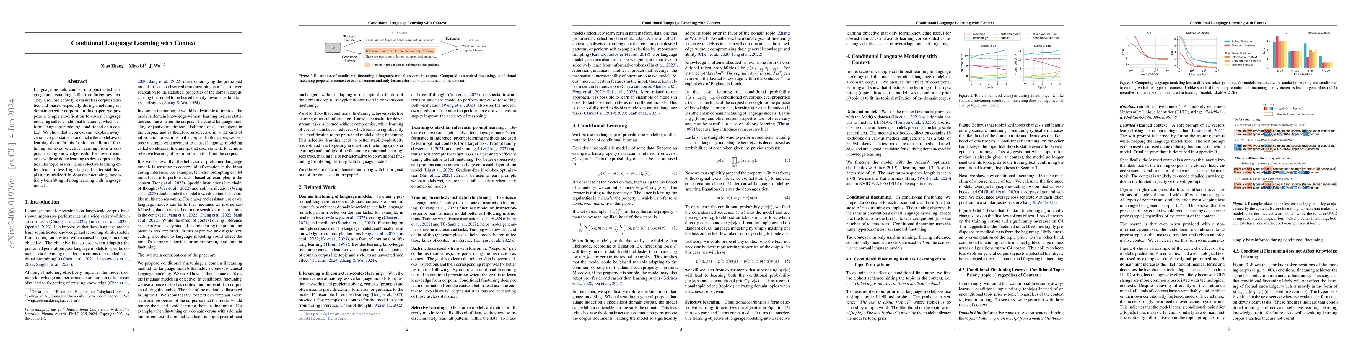 Thumbnail for Conditional Language Learning with Context