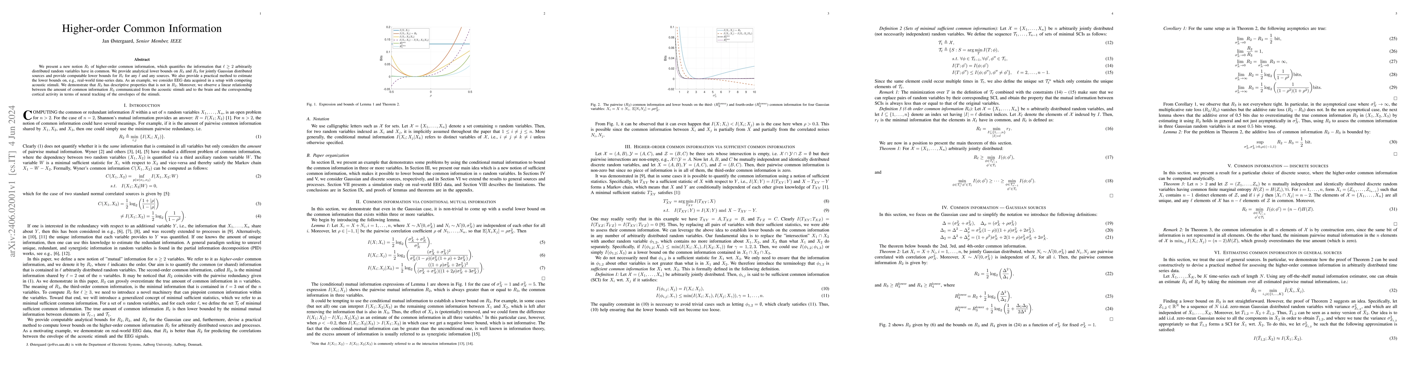 Thumbnail for Higher-order Common Information