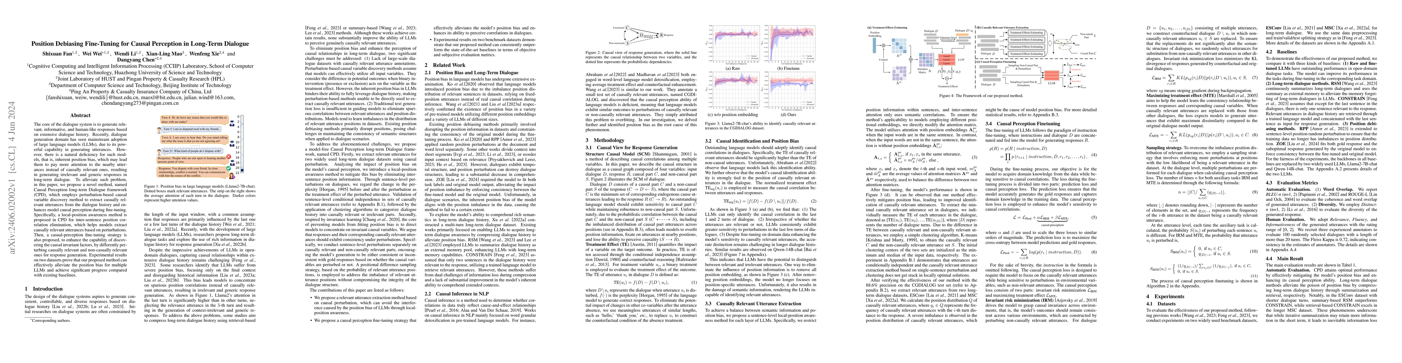 Thumbnail for Position Debiasing Fine-Tuning for Causal Perception in Long-Term
  Dialogue