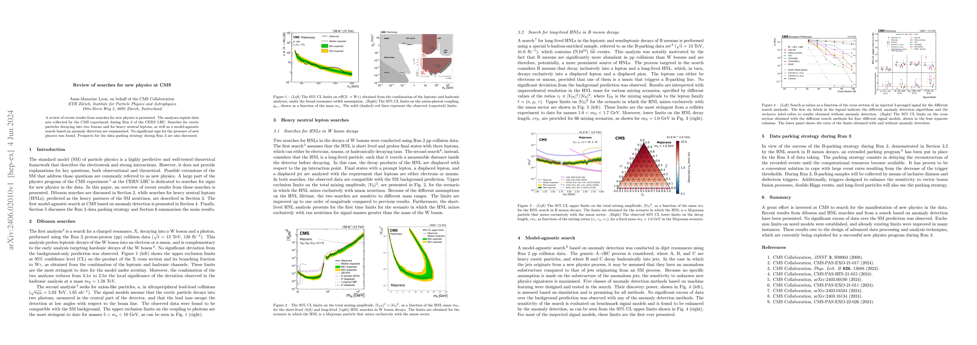 Thumbnail for Review of searches for new physics at CMS