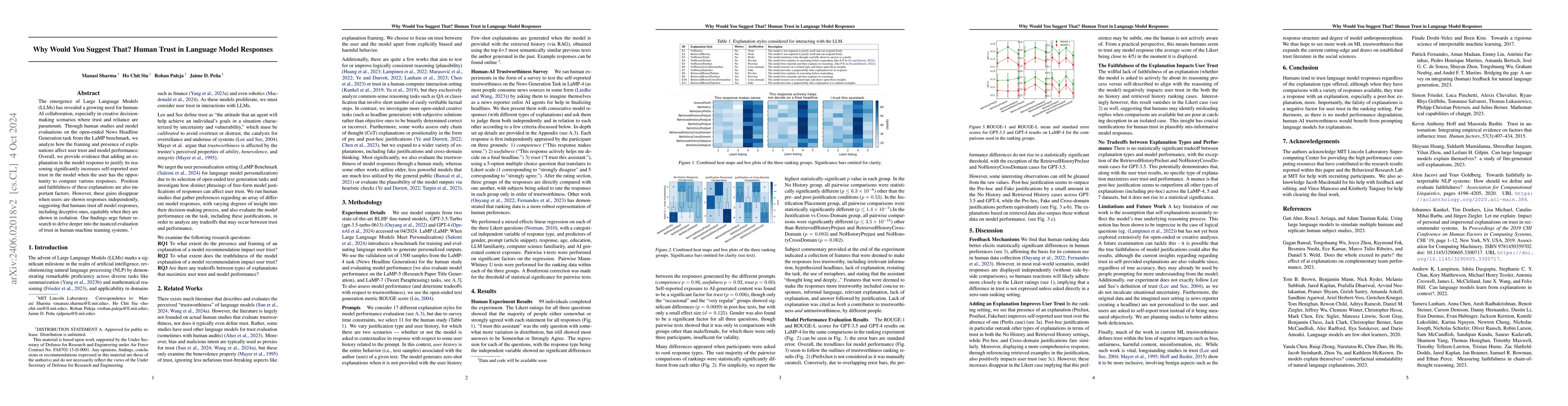 Thumbnail for Why Would You Suggest That? Human Trust in Language Model Responses