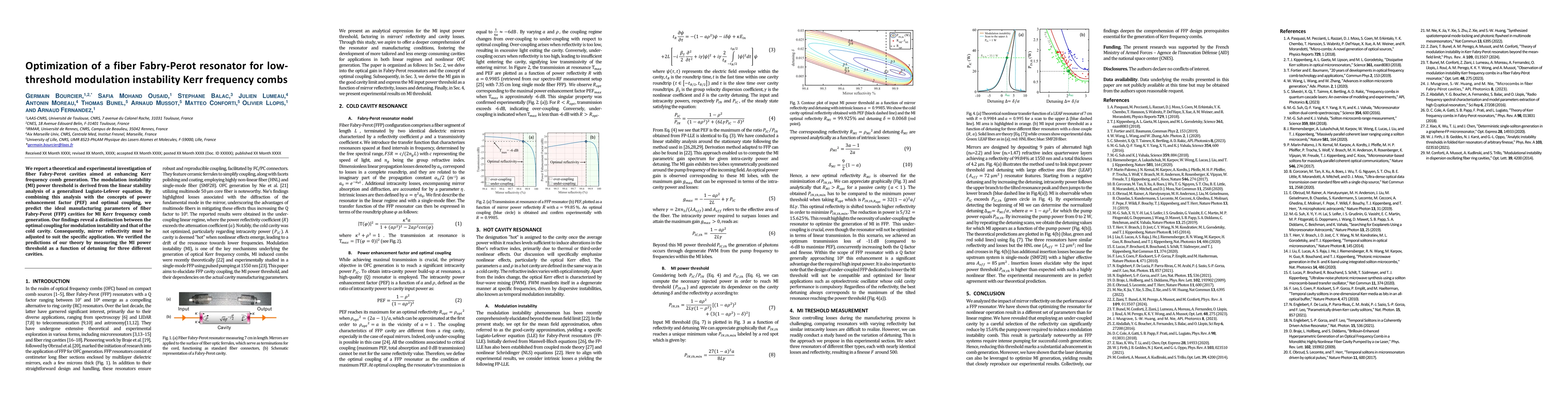 Thumbnail for Optimization of a fiber Fabry-Perot resonator for low-threshold
  modulation instability Kerr frequency combs