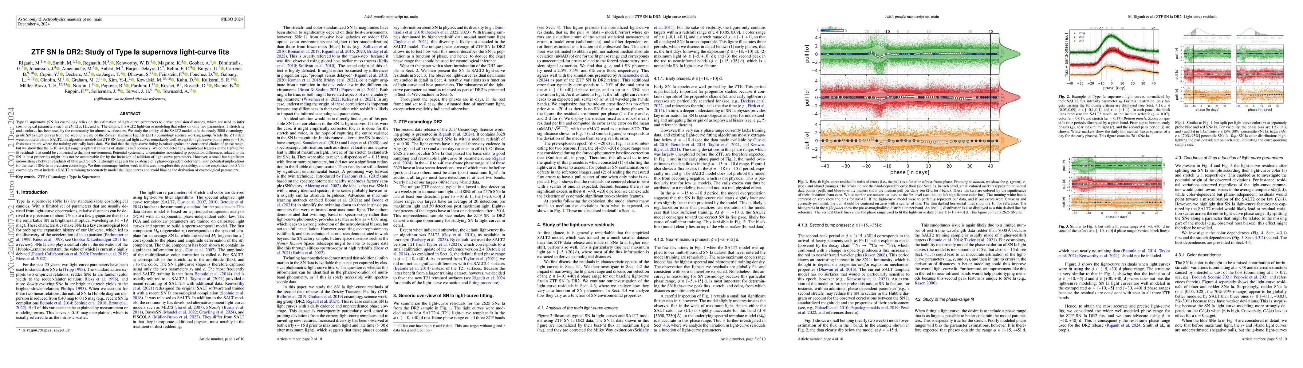 Thumbnail for ZTF SN Ia DR2: Study of Type Ia Supernova lightcurve fits