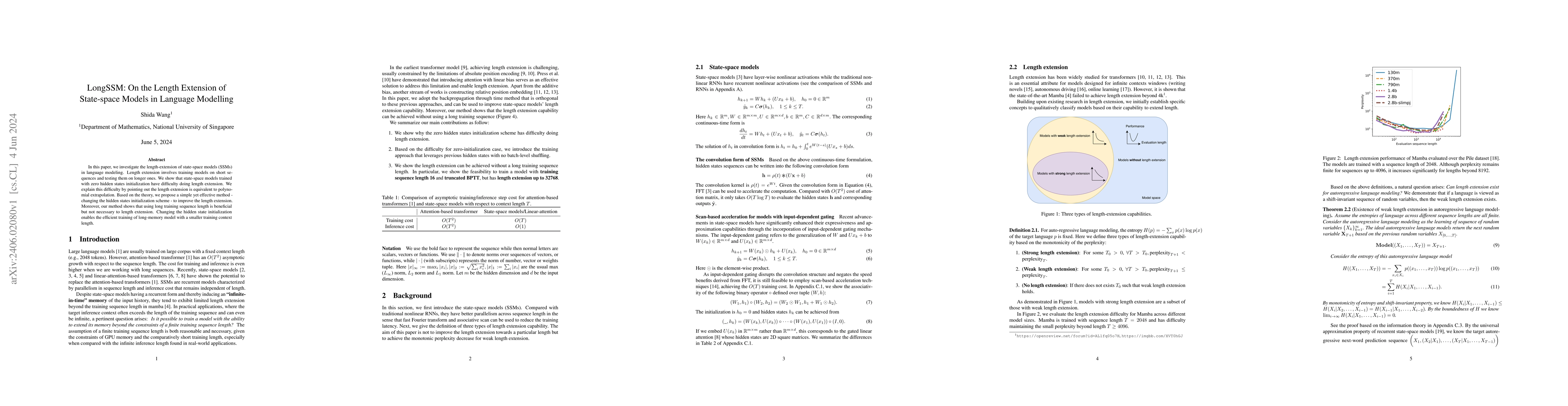 Thumbnail for LongSSM: On the Length Extension of State-space Models in Language
  Modelling