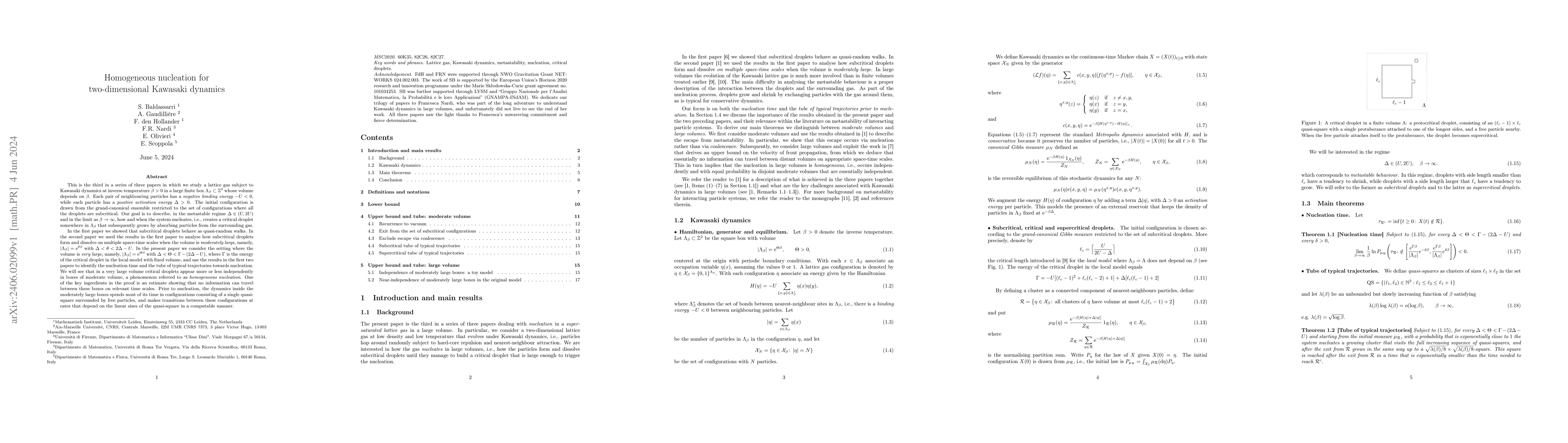 Thumbnail for Homogeneous nucleation for two-dimensional Kawasaki dynamics