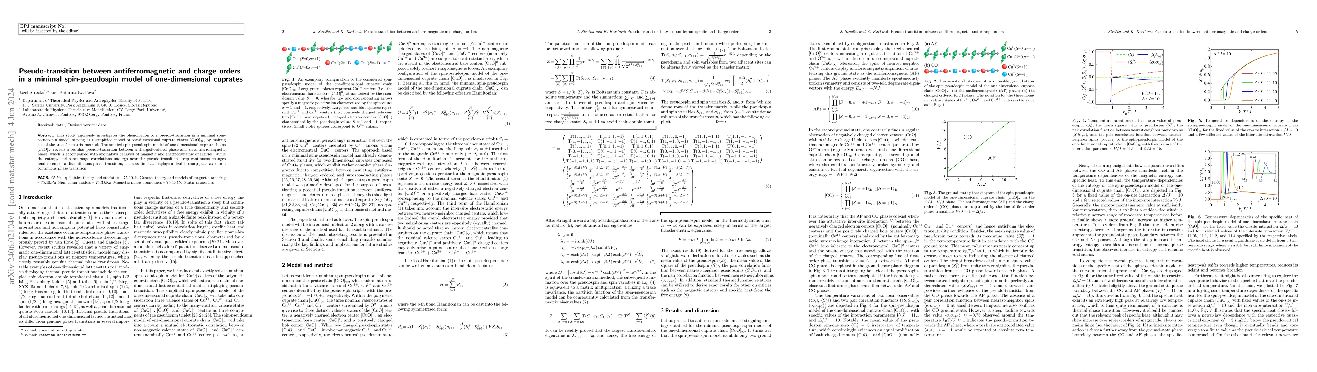 Thumbnail for Pseudo-transition between antiferromagnetic and charge orders in a
  minimal spin-pseudospin model of one-dimensional cuprates