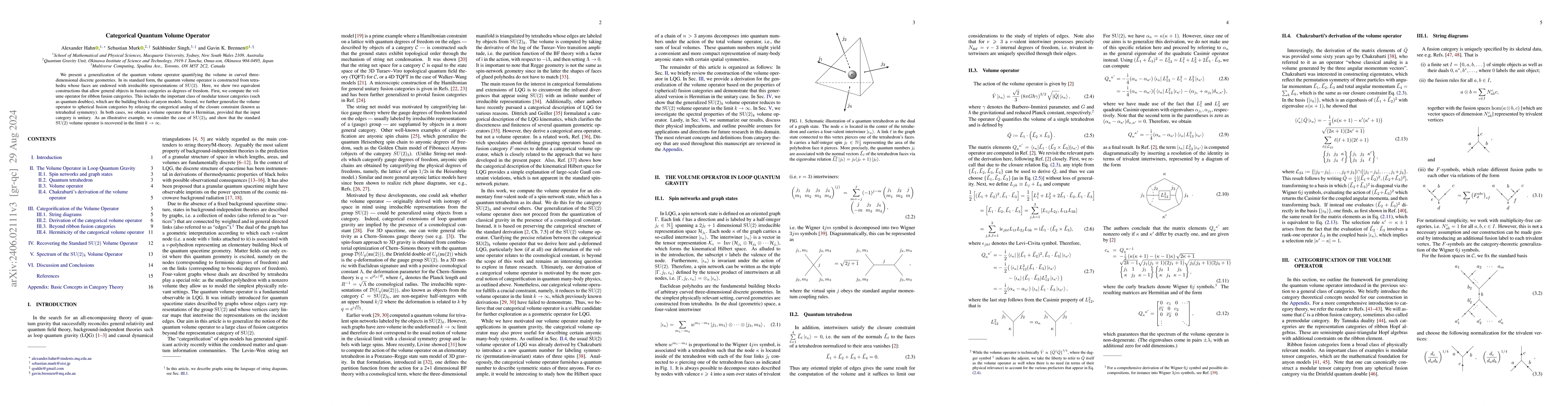 Thumbnail for Categorical Quantum Volume Operator
