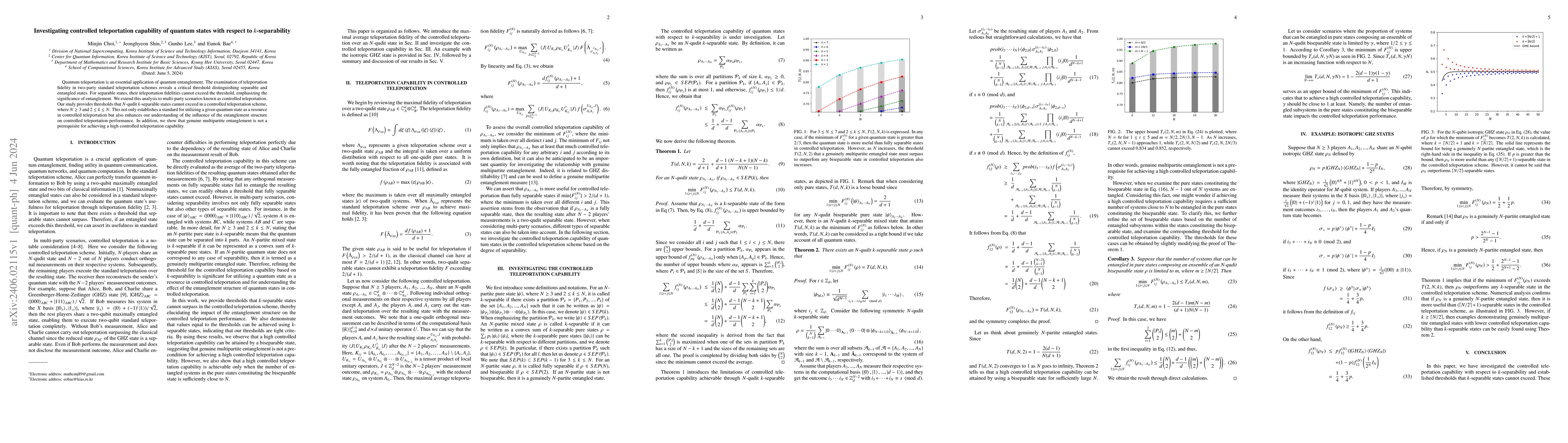 Thumbnail for Investigating controlled teleportation capability of quantum states with
  respect to $k$-separability