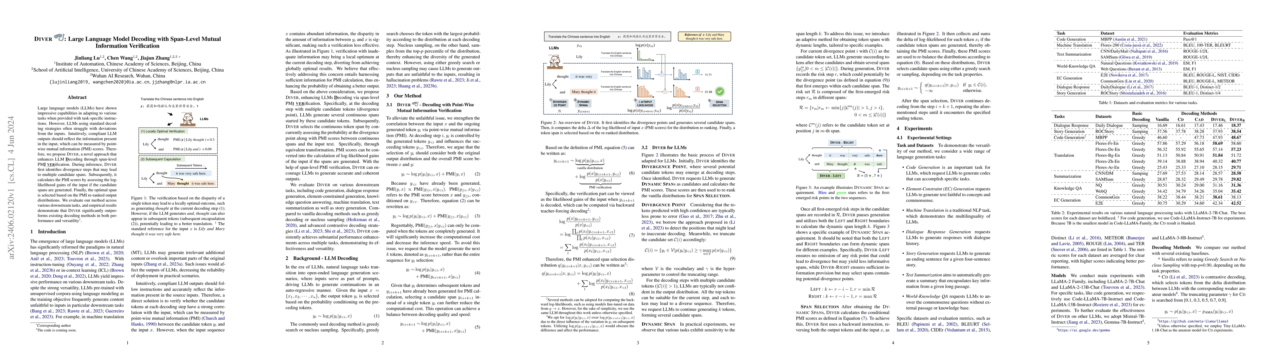 Thumbnail for Diver: Large Language Model Decoding with Span-Level Mutual Information
  Verification