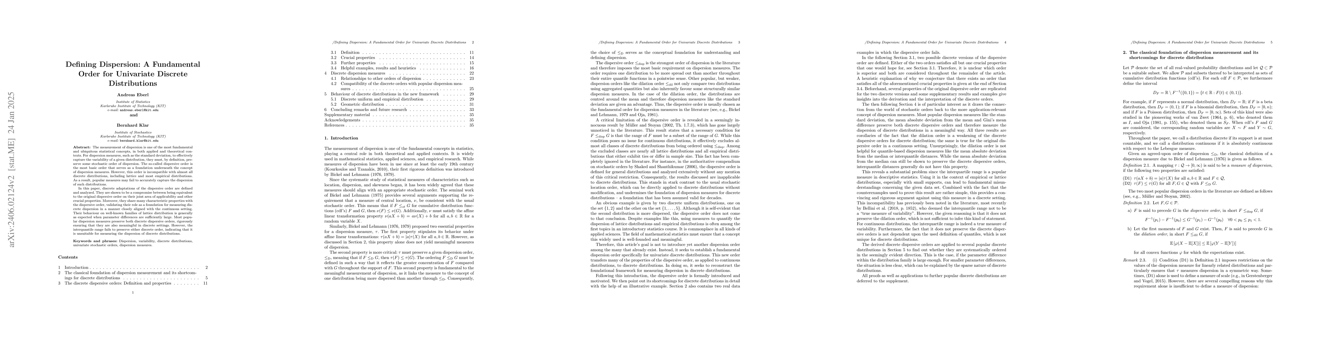 Thumbnail for Measuring the Dispersion of Discrete Distributions