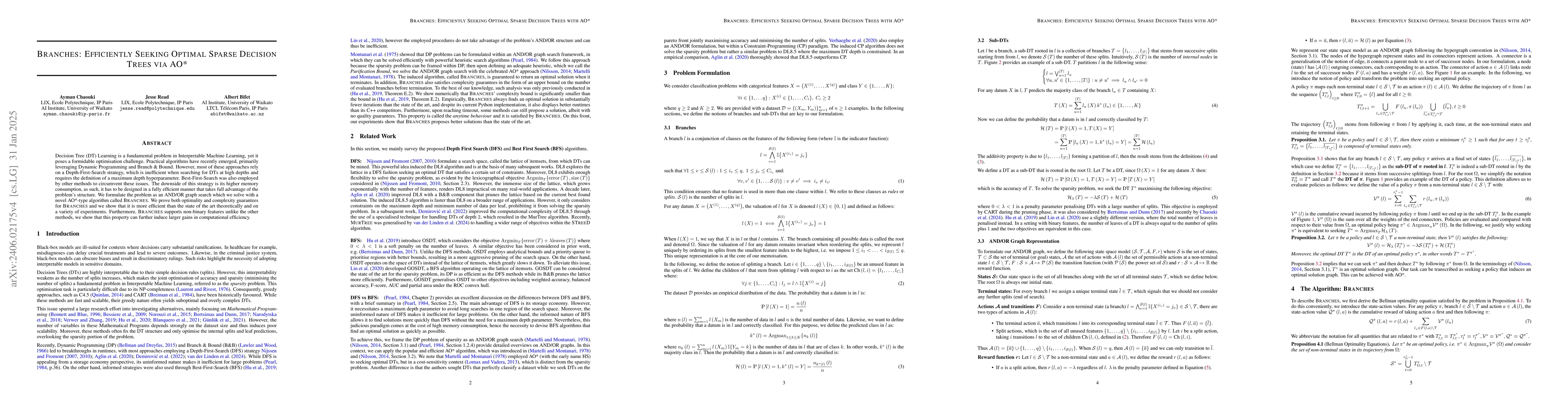 Thumbnail for Branches: A Fast Dynamic Programming and Branch & Bound Algorithm for
  Optimal Decision Trees