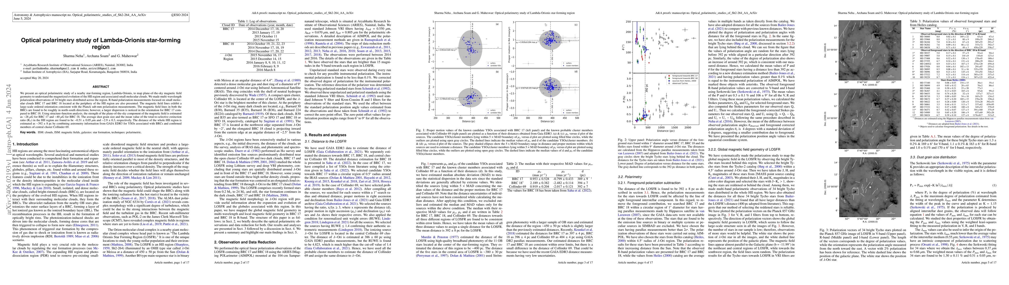 Thumbnail for Optical polarimetry study of Lambda-Orionis star-forming region