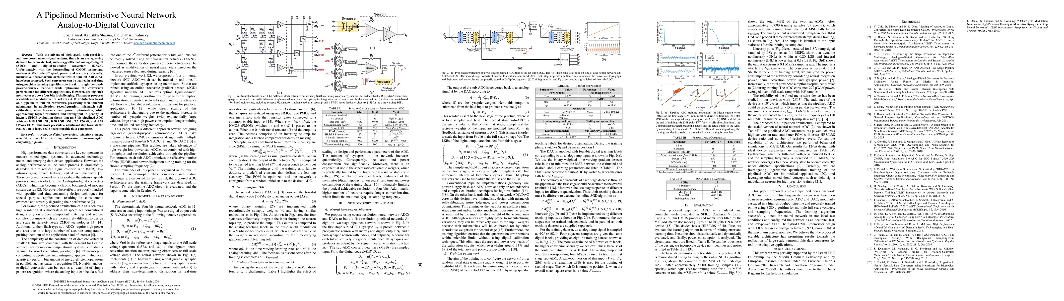 Thumbnail for A Pipelined Memristive Neural Network Analog-to-Digital Converter