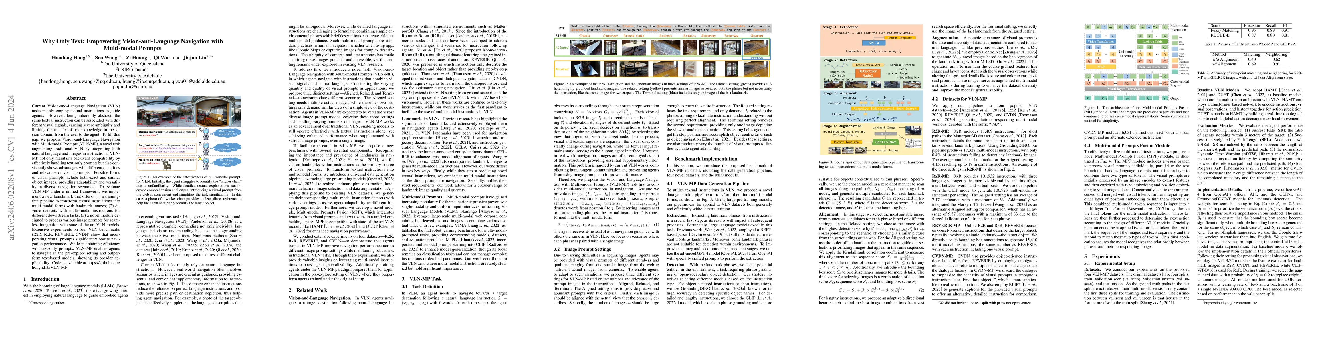 Thumbnail for Why Only Text: Empowering Vision-and-Language Navigation with
  Multi-modal Prompts