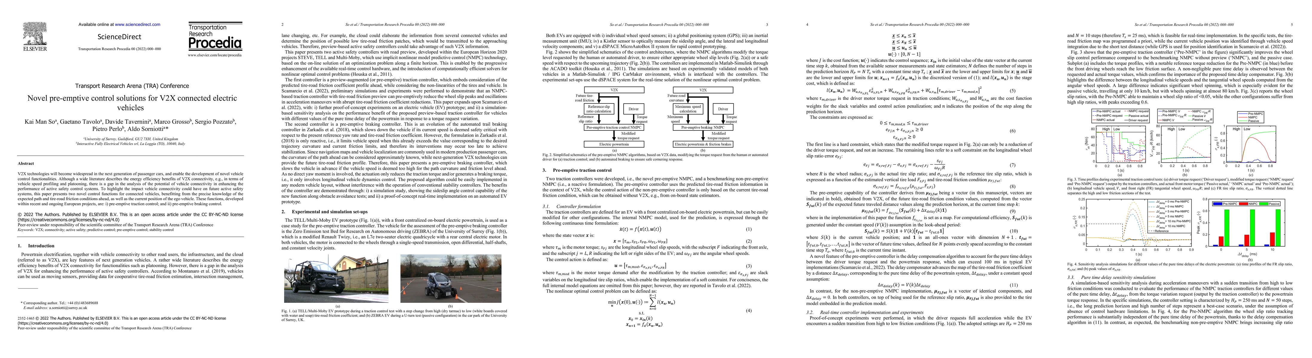 Thumbnail for Novel pre-emptive control solutions for V2X connected electric vehicles