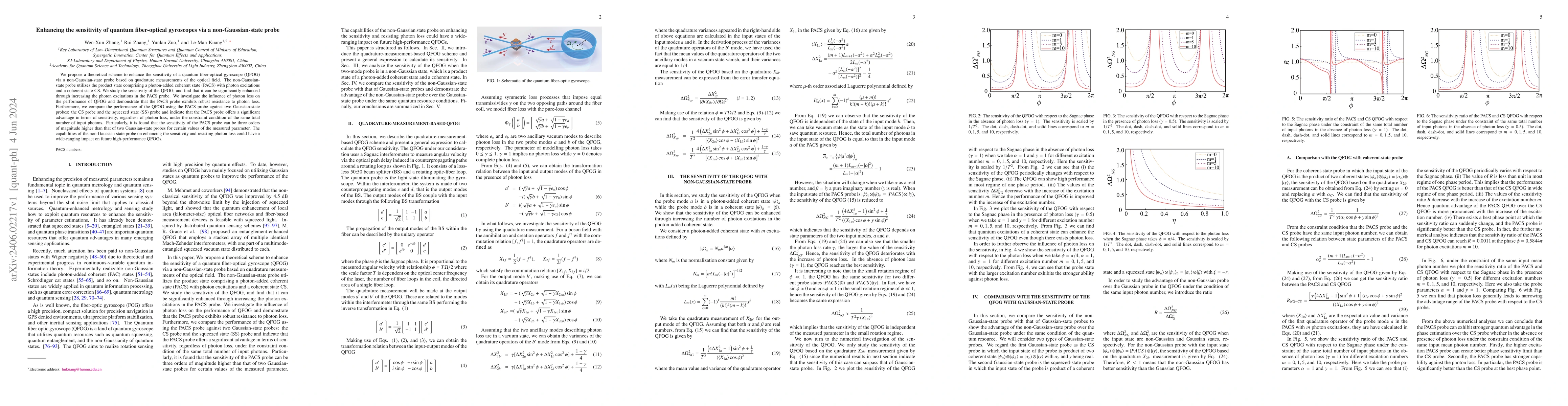 Thumbnail for Enhancing the sensitivity of quantum fiber-optical gyroscopes via a
  non-Gaussian-state probe