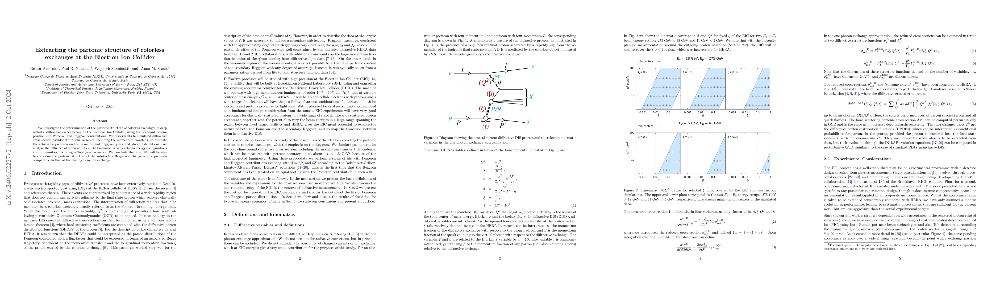 Thumbnail for Extracting the partonic structure of colorless exchanges at the Electron
  Ion Collider