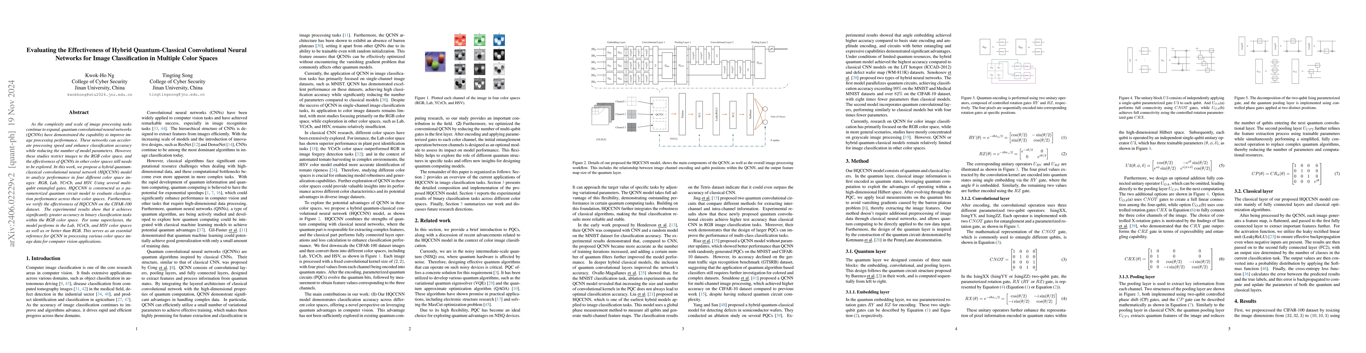 Thumbnail for Hybrid Quantum-Classical Neural Network for LAB Color Space Image
  Classification