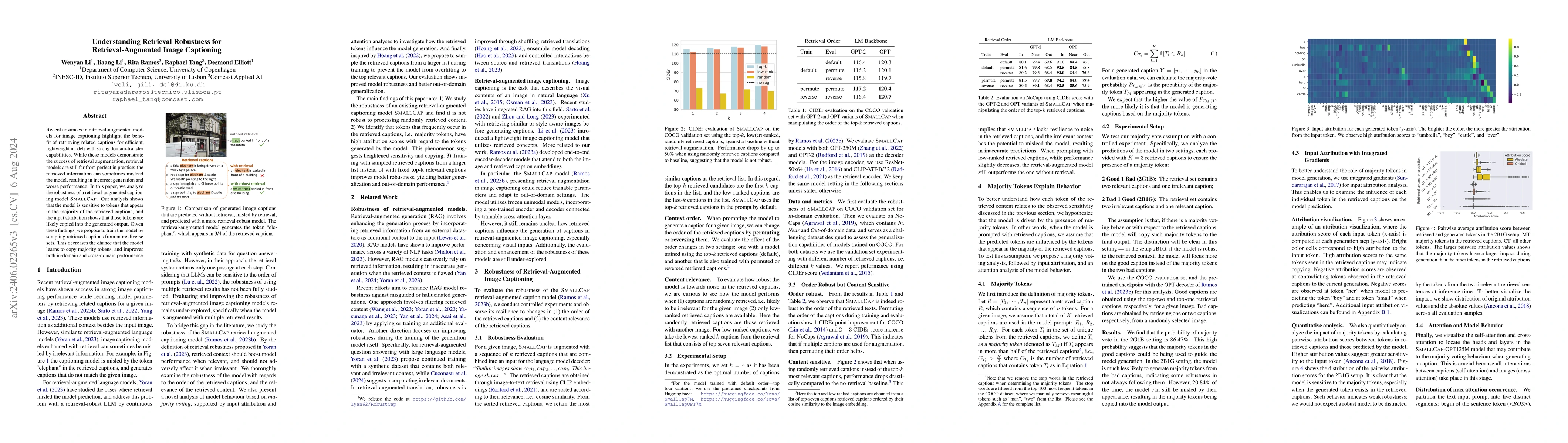 Thumbnail for Understanding Retrieval Robustness for Retrieval-Augmented Image
  Captioning