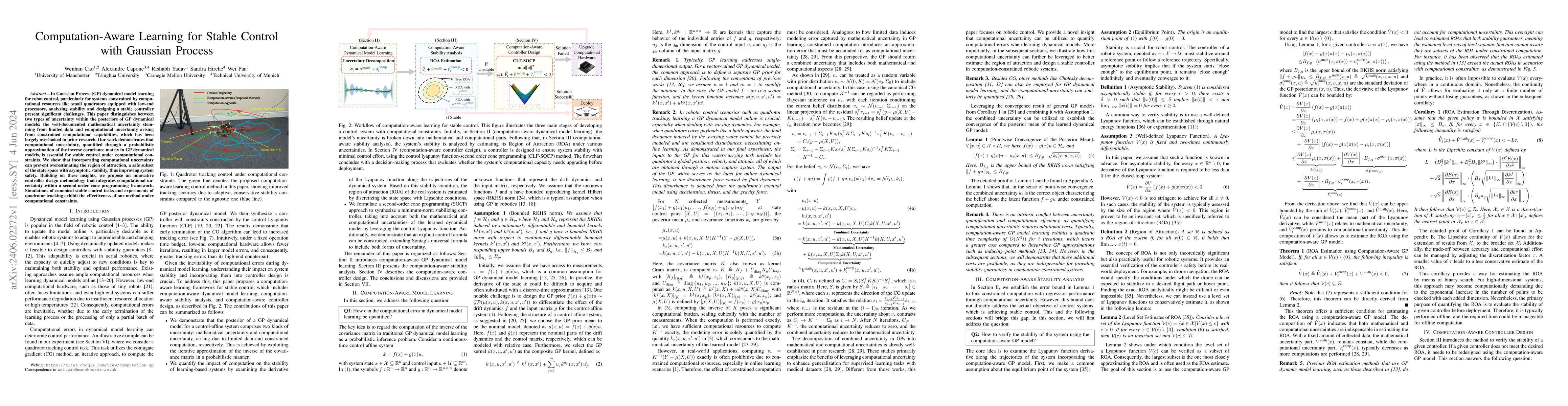 Thumbnail for Computation-Aware Learning for Stable Control with Gaussian Process