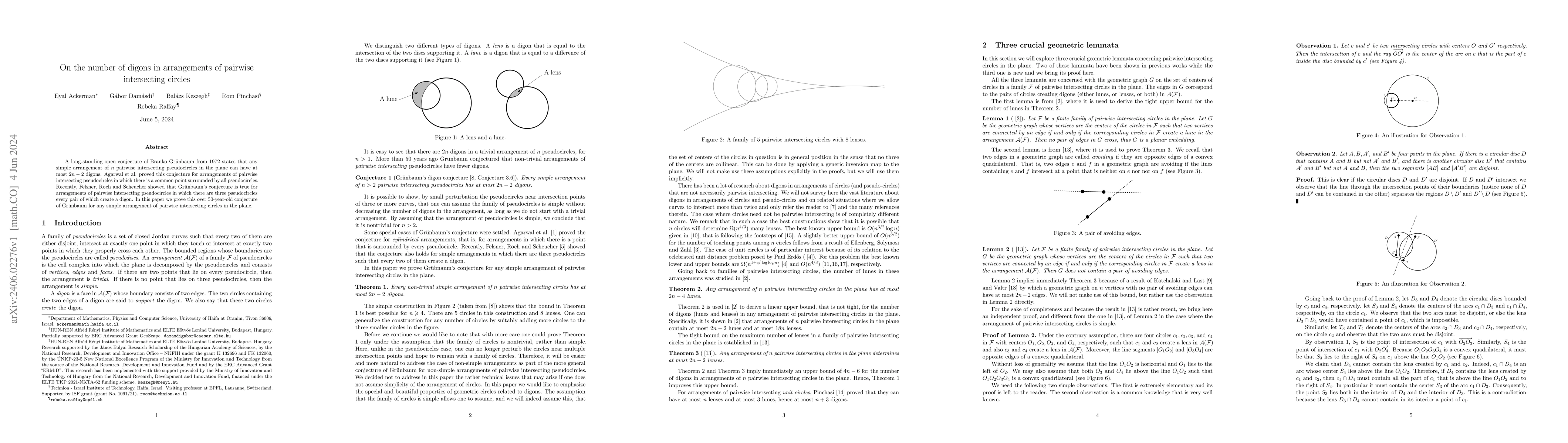 Thumbnail for On the number of digons in arrangements of pairwise intersecting circles