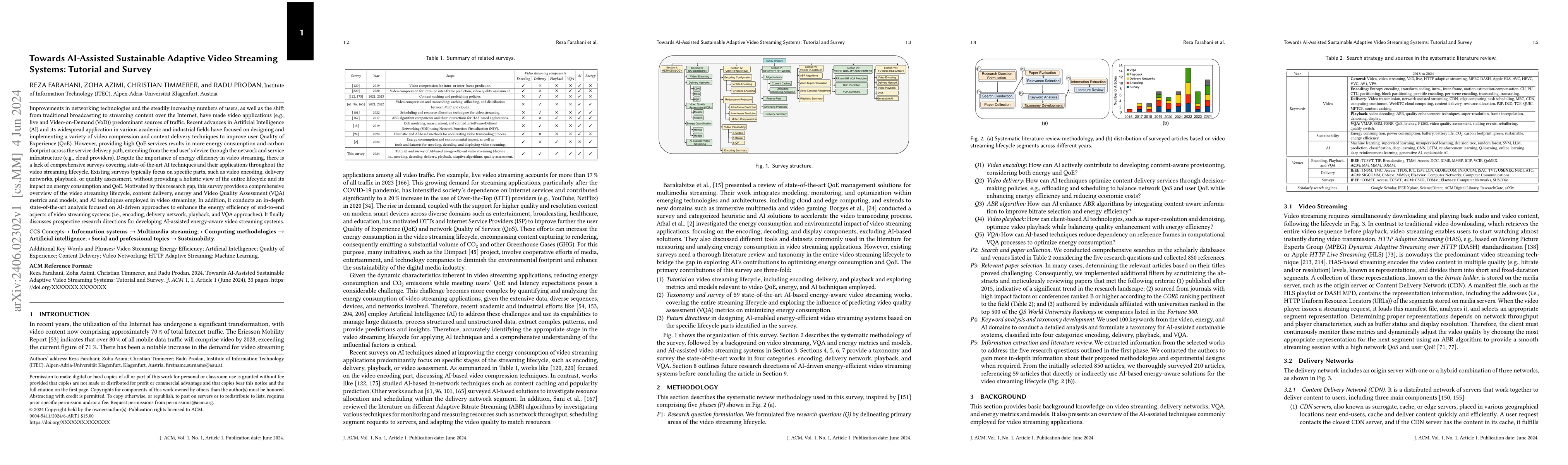 Thumbnail for Towards AI-Assisted Sustainable Adaptive Video Streaming Systems:
  Tutorial and Survey