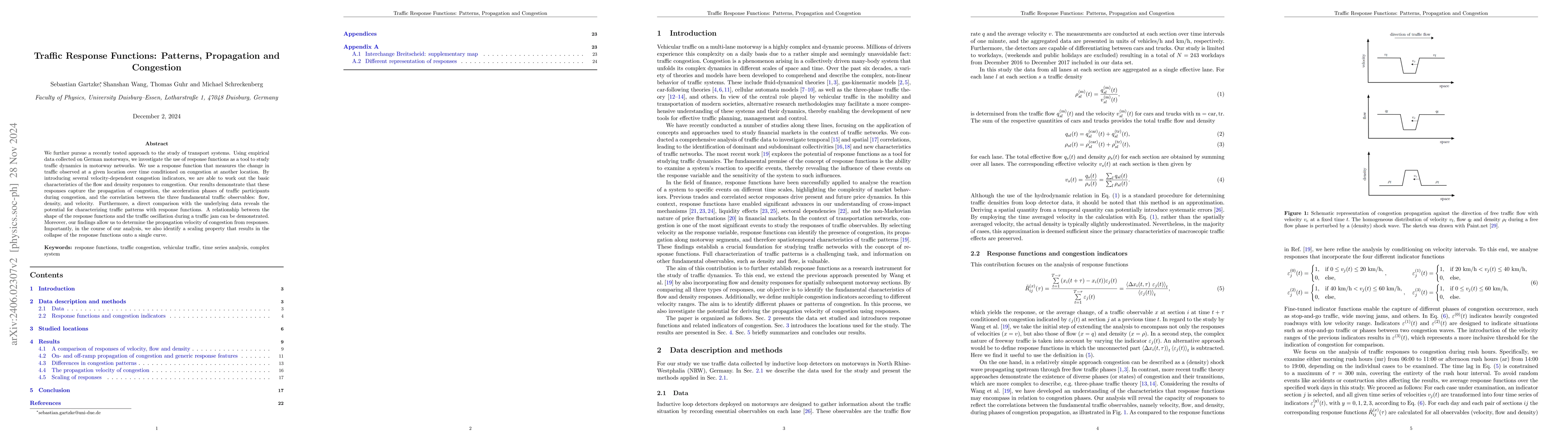 Thumbnail for Traffic Response Functions: Patterns, Propagation and Congestion