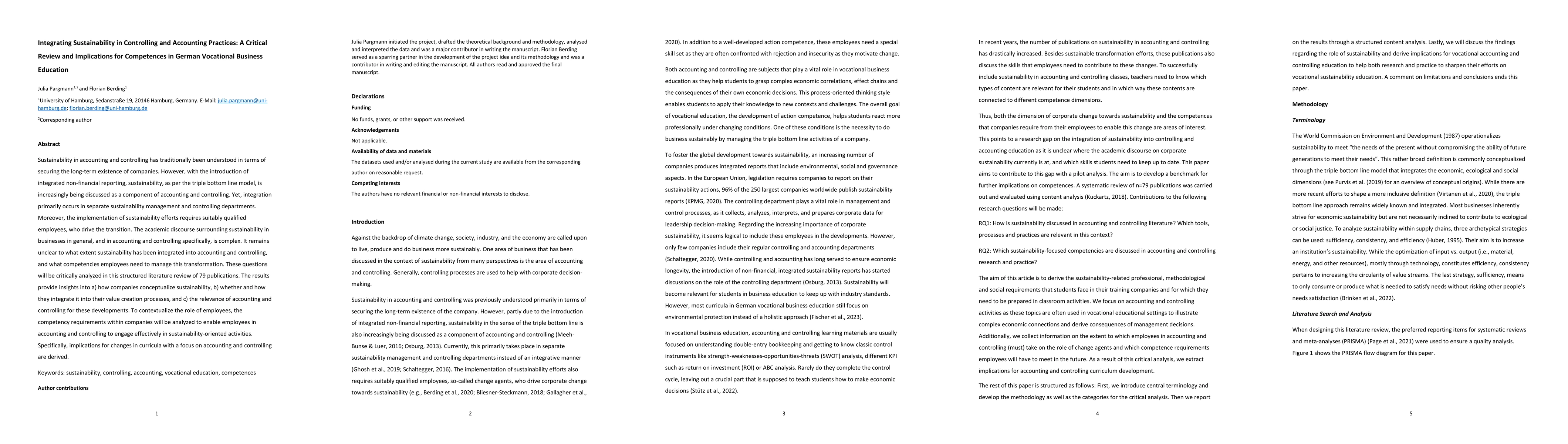 Thumbnail for Integrating Sustainability in Controlling and Accounting Practices: A
  Critical Review and Implications for Competences in German Vocational
  Business Education
