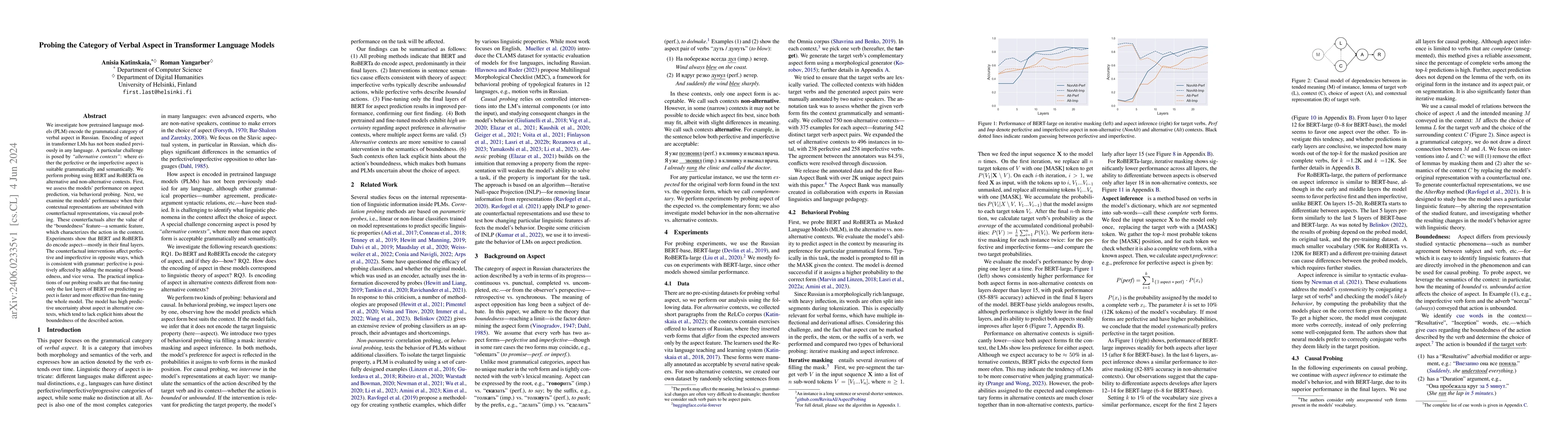 Thumbnail for Probing the Category of Verbal Aspect in Transformer Language Models
