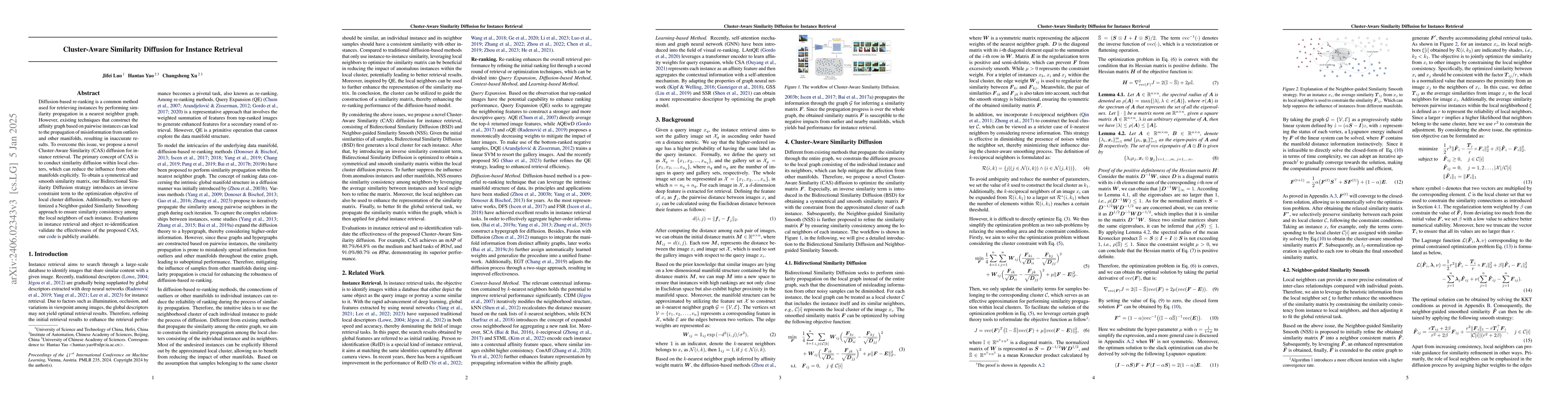 Thumbnail for Cluster-Aware Similarity Diffusion for Instance Retrieval